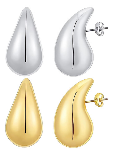 Pnyfil Bottega - Aretes De Aro Gruesos De Oro Para Mujer, Ar