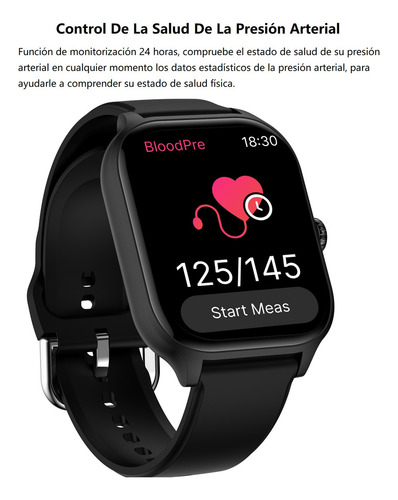 Smartwatch Reloj Inteligente Llamada Deportivo Asistente Voz Dianxian H9 Negro