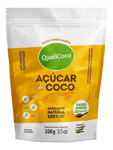 Açucar De Coco Qualicoco 100g Unidade Envelope Qualicoco