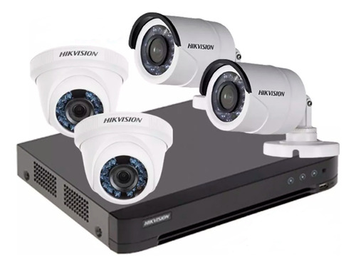Kit Vigilancia Hikvision 4 Camaras Turbo Hd 1080p 2mp + Acce