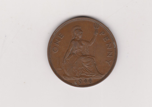 Moneda Inglaterra 1 Penny Año 1946 Excelente