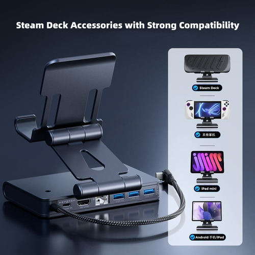 Estación De Acoplamiento Para Steam Deck Oled/rog Ally X/leg