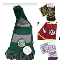 Comprar Bufanda Harry Potter Slytherin + 3 Par De Soqu Combo Oficial Combo Bufanda Mas Soquete