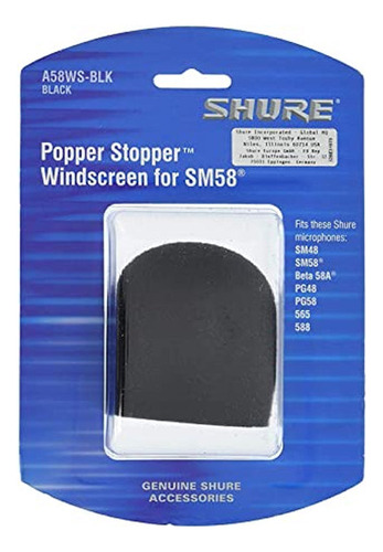 Pantalla Antiviento Color Negro Shure A58ws-blk