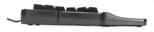 Teclado Led Semi Mecanico Gamer Uma Mão Pc Celular Jogos Cor de teclado Preto Idioma Português Brasil