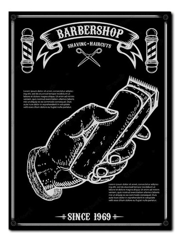 #1696 - Cuadro Decorativo Vintage - Barbershop Barba Poster