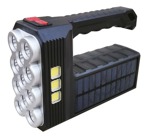 Lanterna Recarregável Solar 1800lumens 11led+cob Flexgold Cor da lanterna Preto Cor da luz Branco