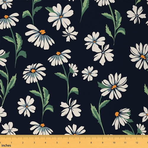 The Yard - Tela De Flores Moradas De Dibujos Animados D...