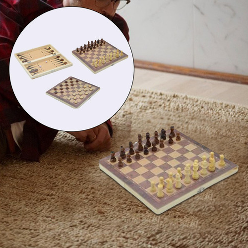 Juego De Ajedrez 3 En 1, Tablero Plegable, Juguetes Educativ