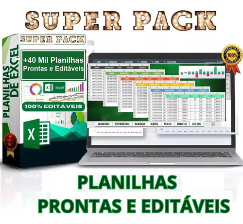 Combo Excel: Planilhas Excel + Dashboards + Cursos + Bônus