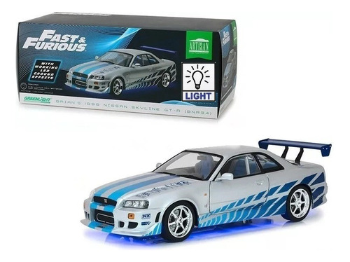 Nissan Skyline Con Luz Sonido Fast Furious- Greenlight 1/18