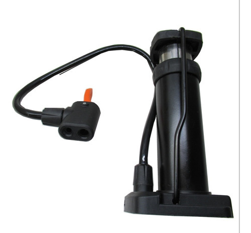 Imagen 3 de 4 de Inflador Pie Pedal Bici Auto Moto Con Pico Pelota Inflables Color Negro