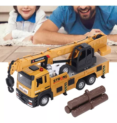 Caminhão de brinquedo infantil com guindaste