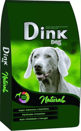 Ração Dink Dog Natural Cães Adultos Premium 25kg