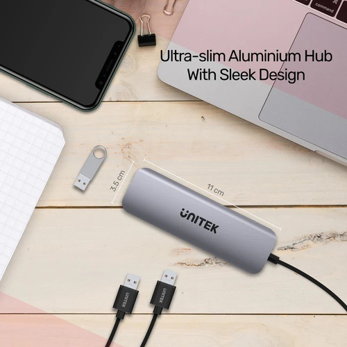 Hub Usb-c P5+ (6 En 1) 2 Puertos Usb 3.1+hdmi+usb-c+tarjetas