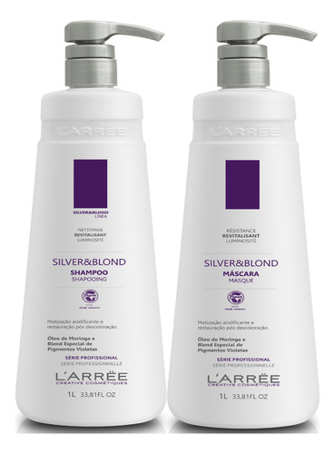 L'arrëe Silver&blond Shampoo E Máscara Matização Acidific 1l