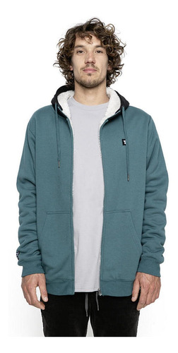 Poleron Hombre Congrio Sherpa Hoodie Verde Stoked