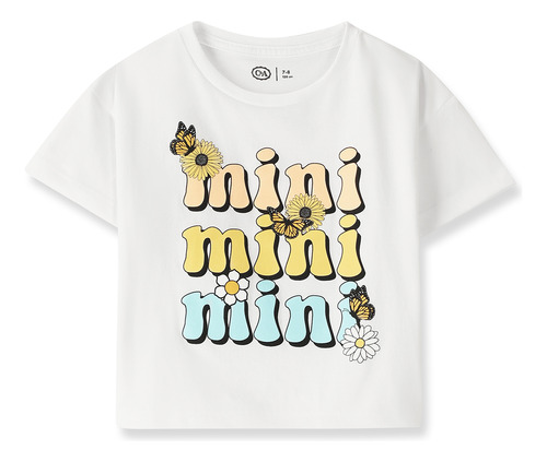 Playera Estampada Manga Corta C&a De Niña