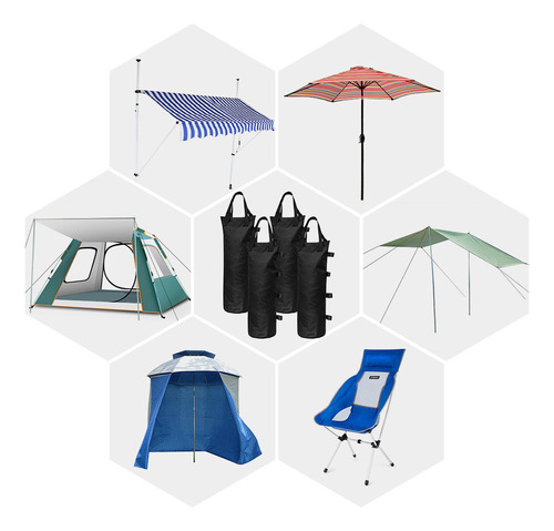 4 Bolsas De Arena Para Pies De Carpa, Sombrilla.toldo