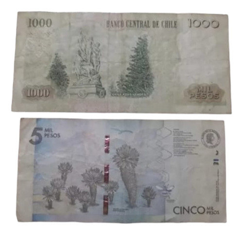 5 Mil Pesos Colombianos + Mil Pesos Chilenos