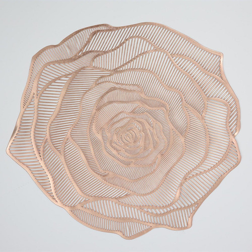 Mantel Individual Con Forma De Rosa, Mantel Individual
