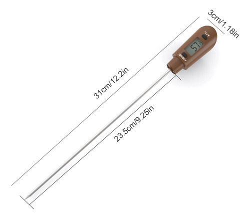 Espátula De Silicona Con Termómetro Digital Para Cocina