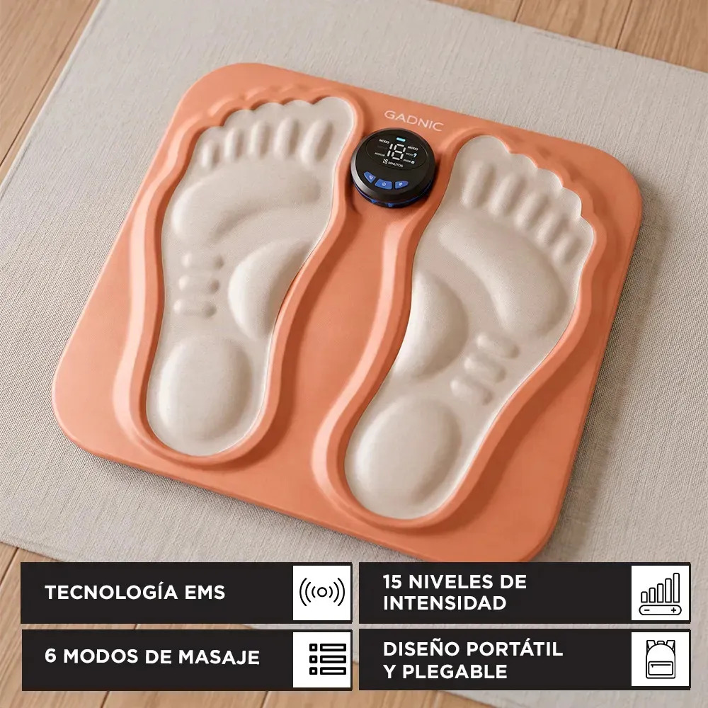 Masajeador Alfombra Ems Gadnic 6 Modos 15 Niveles Electrico