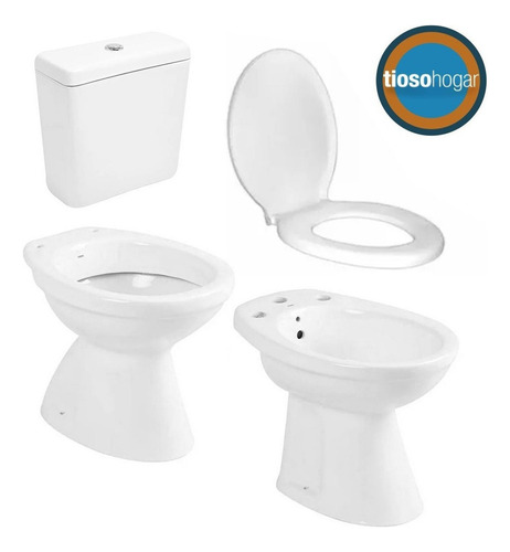 Imagen 3 de 10 de Juego Baño Vanitory Griferia Accesorio Tapa Completo