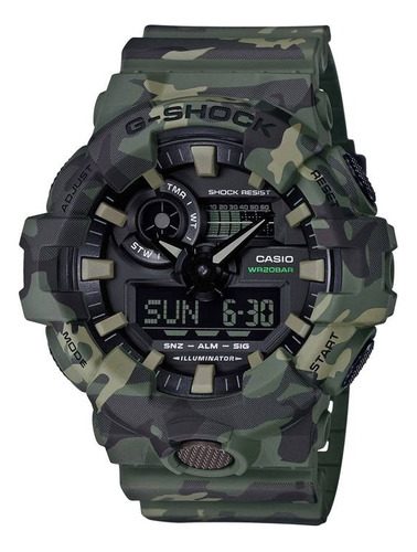 Reloj Casio G Shock Ga-700cm-3a Resina Camuflado