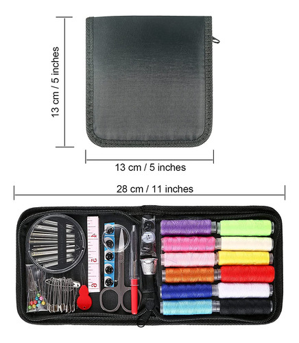 Kit De Agujas E Hilos De Coser 82 Piezas