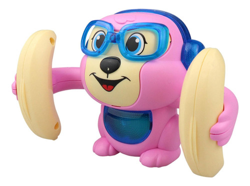 Monkey Musical Juguete Movimiento 360 Blister Con 8 Monos Color Rosa