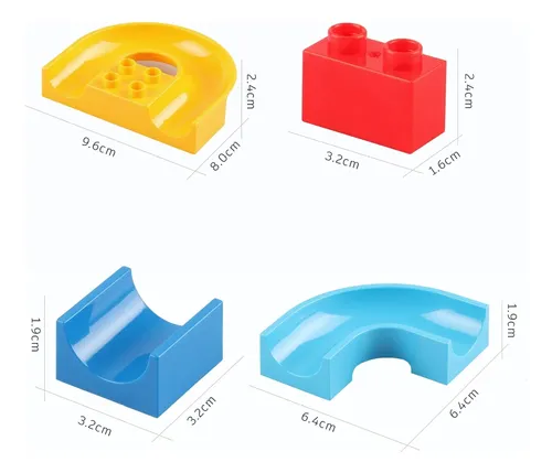 Bloques Tobogan Con Base 168 Piezas Construcción Accesorios