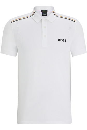 Polo Boss X Matteo Berrettini Slim Fit Con Rayas De La Marca