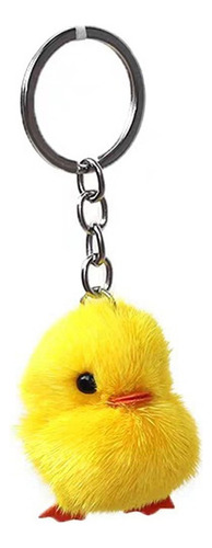 2025 5 Llaveros De Pollo Suave Peludo De Pato Amarillo