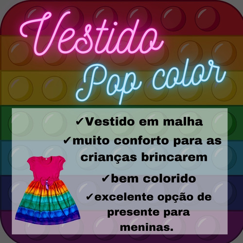 Imagem 4 de 6 de Vestido Infantil Temático Diversos Temas Crianças Vestidos Infantis Temáticos Vários Festa Passeio Menina Fab1