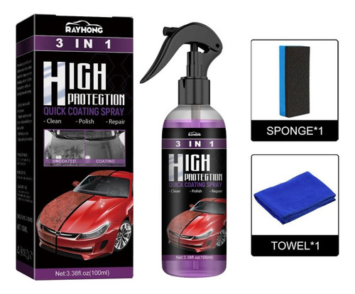 P4 3 En 1 Spray De Recubrimiento Rápido Para Automóviles De