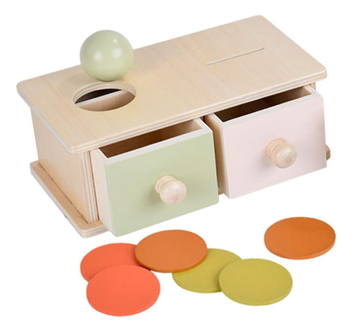 Caja De Caída De Bolas, Juguetes Montessori, Cajón Doble