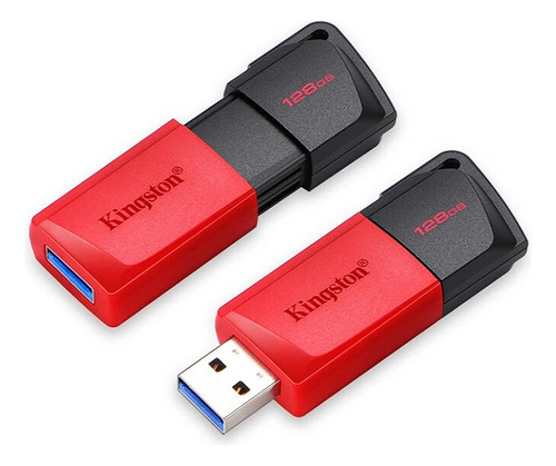 Unidad flash Kingston Datatraveler Exodia M de 128 GB Dtxm 3.2, color rojo