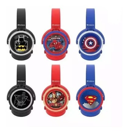 Audifonos Infantiles De Super Heroes Inalambricos Ka-906 