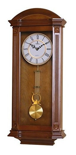 Verona Elegante Reloj De Pared De Péndulo De Madera