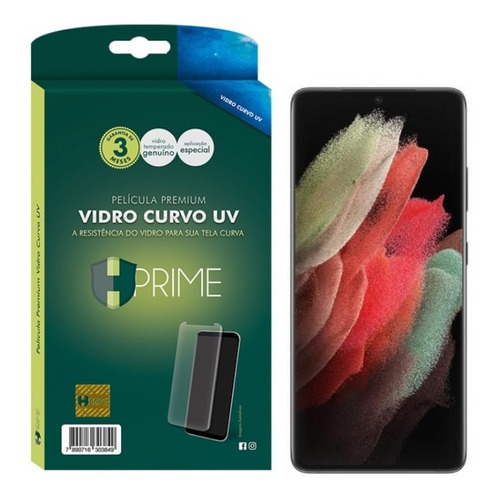 Película Hprime Samsung Galaxy S21 Ultra Vidro Curvo Uv