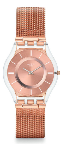 Reloj Swatch Hello Darling De Acero Rosa Gold Ss08k104m