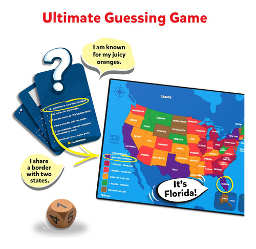 Jogo De Tabuleiro Skillmatics - Scout It Out 50 States, Jogo