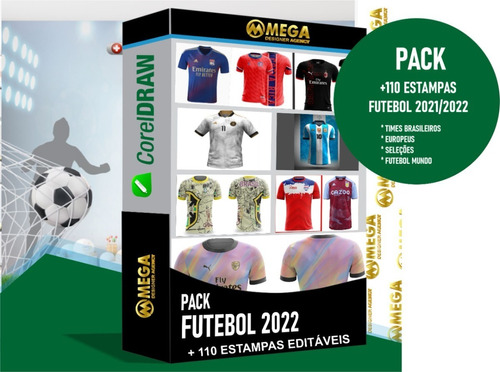 Vetores Camisa Times De Futebol 2021/2022 - Pack + 110 Artes