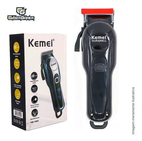 Imagem 6 de 6 de Máquina De Cortar Cabelo Km-1995 Profissional Recarregável