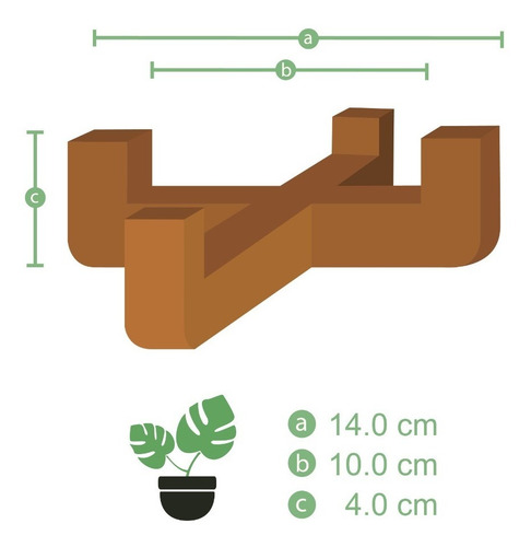 Imagen 6 de 7 de Parante De Madera Para Macetas Y Plantas Chico