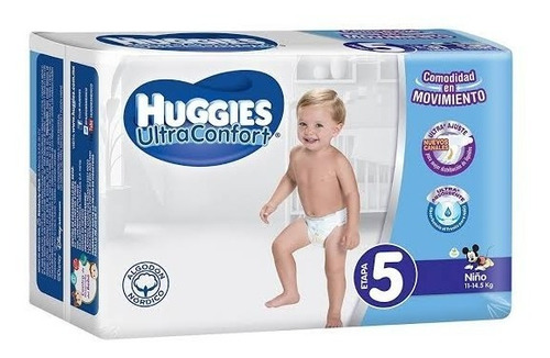 Pañal Para Bebe Huggies Ultraconfort Niño E5 40pza