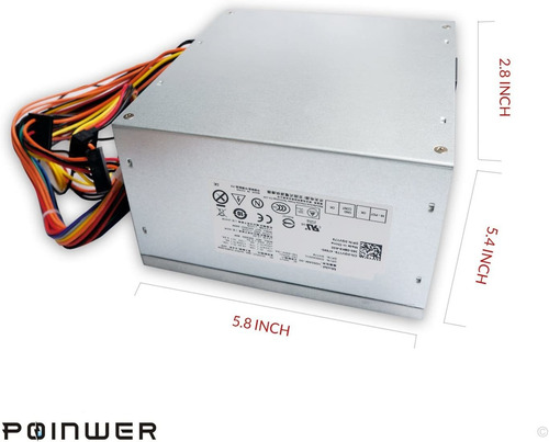 Fuente De Alimentación Poinwer, 265 W, Para Dell Optiplex