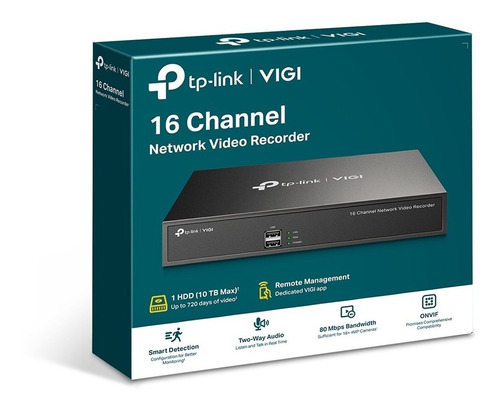 Nvr Tp Link Vigi Nvr1016h 16 Canales 10tb H.265+ Hdmi Vga