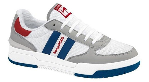 Tenis Casual Choclo Kangaroos 1368 Blanco Y Azul Para Mujer